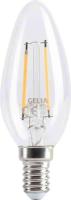LED-lampa, kron, klar, retro/filament, Gelia